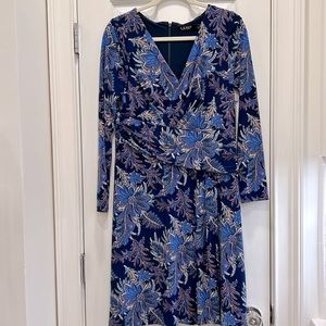 Lauren Ralph Lauren Floral Faux Wrap Work Dress w/ Substantial Weight Sz.10
